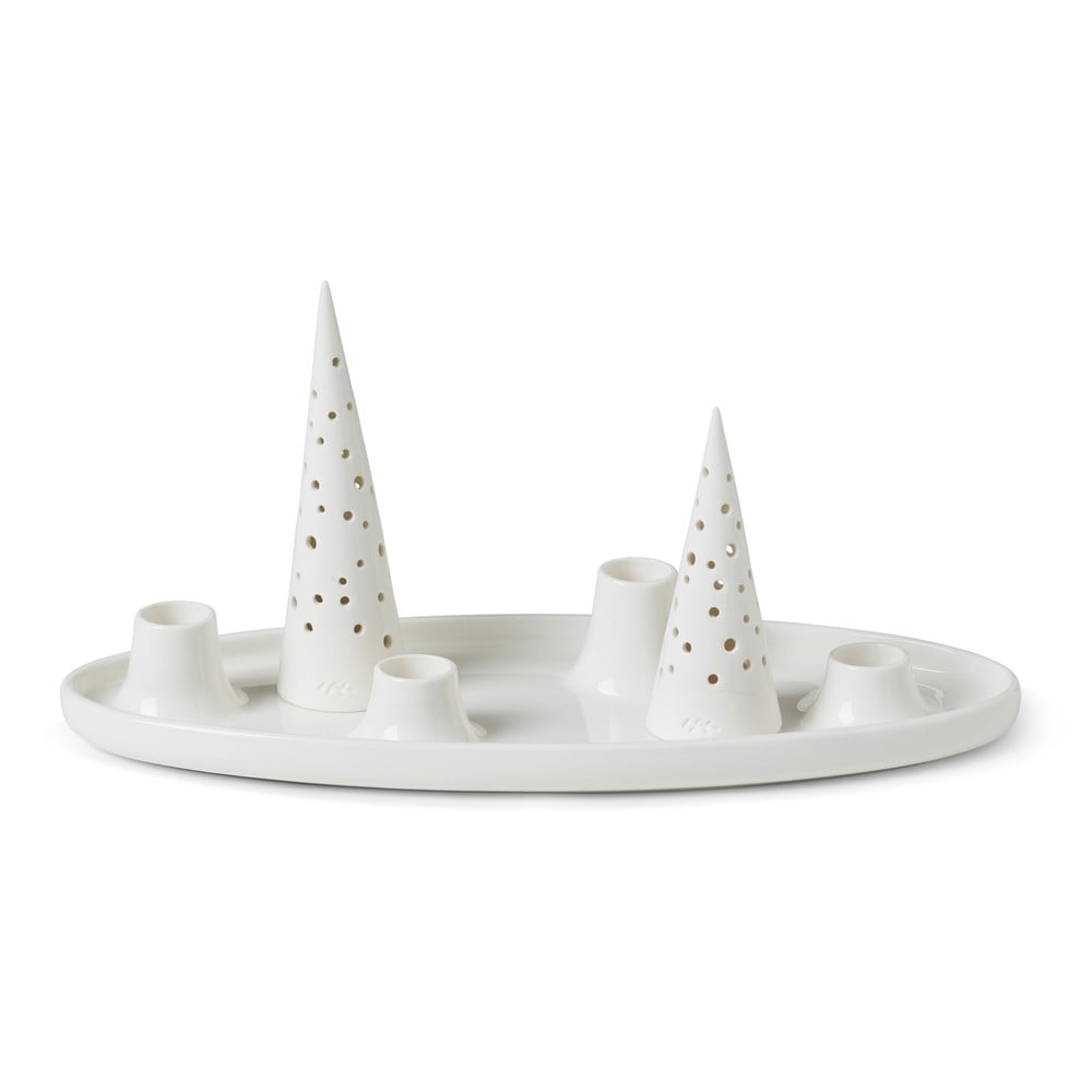 Porcelán gyertyatartó karácsonyi mintával Nobili – Kähler Design