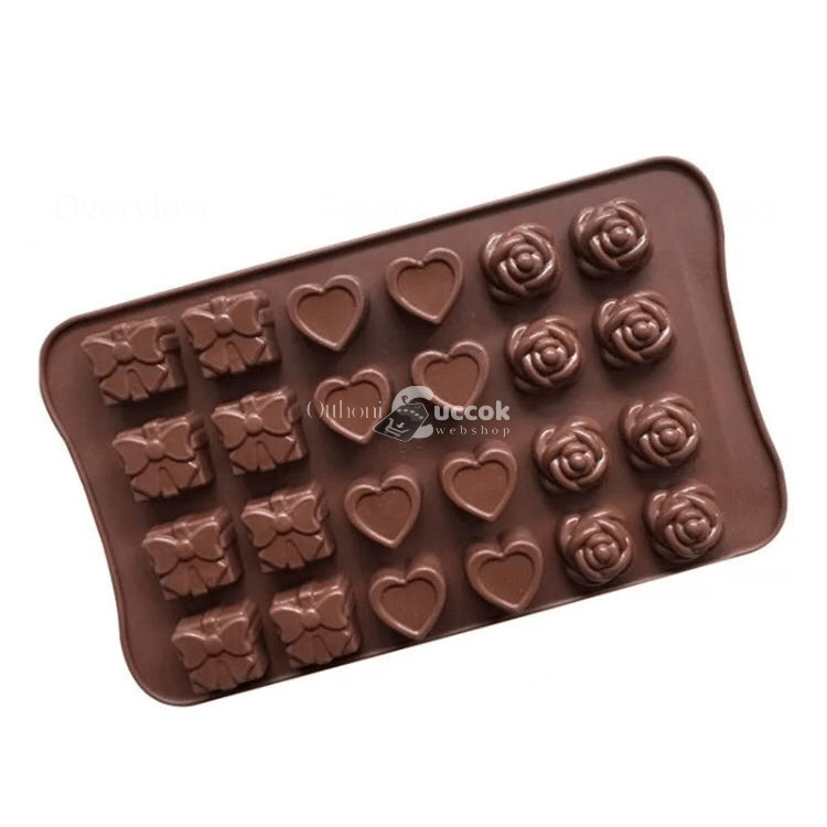 Csokoládé praliné formák, 22x14 cm