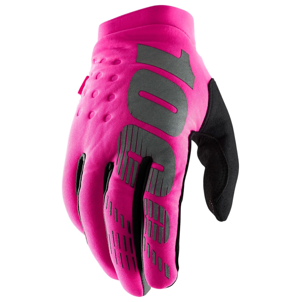 Női kerékpáros és motocross kesztyű 100% Brisker Women's rózsaszín/fekete  XL