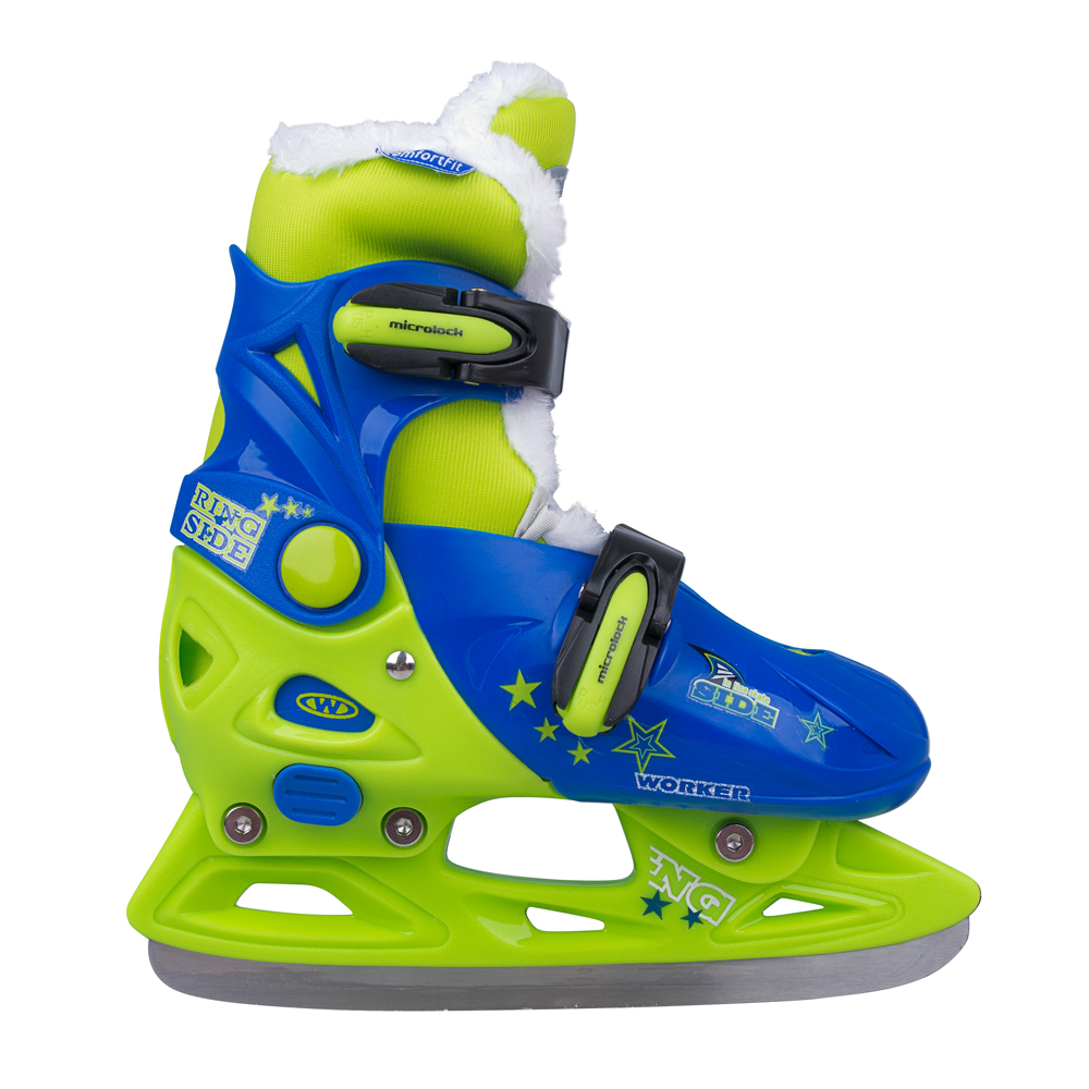 Gyerek jégkorcsolya WORKER Kelly Pro Boy  kék-zöld  S(33-36)