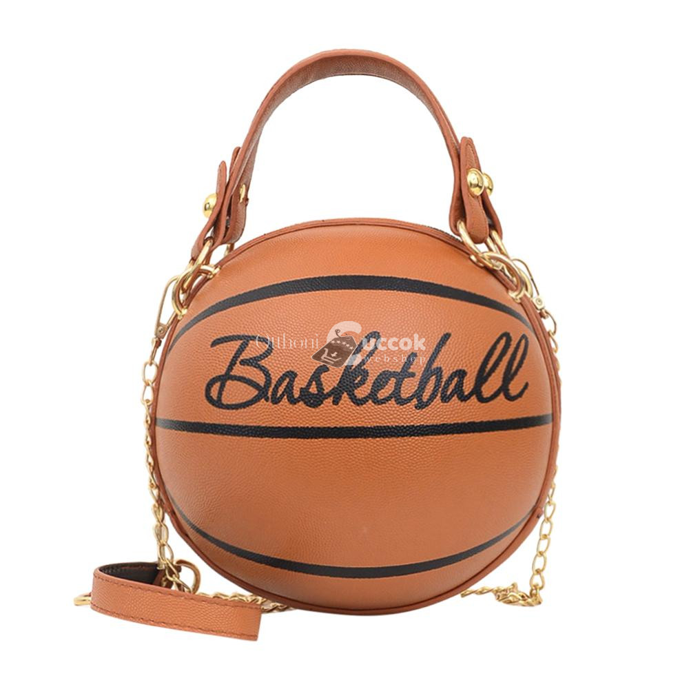 (4 színben) Kosárlabda forma táska -Narancs