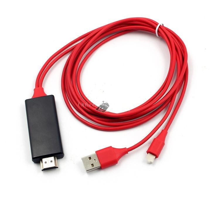 HDMI kábel iPhone képernyő tükrözéshez - Piros