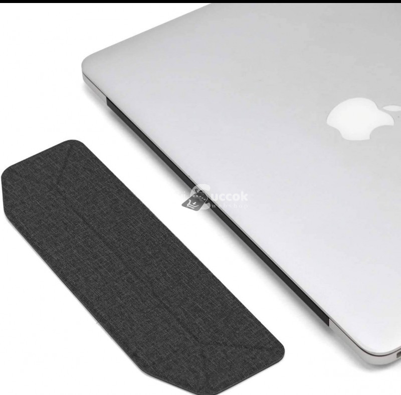 Hordozható, összecsukható, ergonomikus laptop állvány - Fekete
