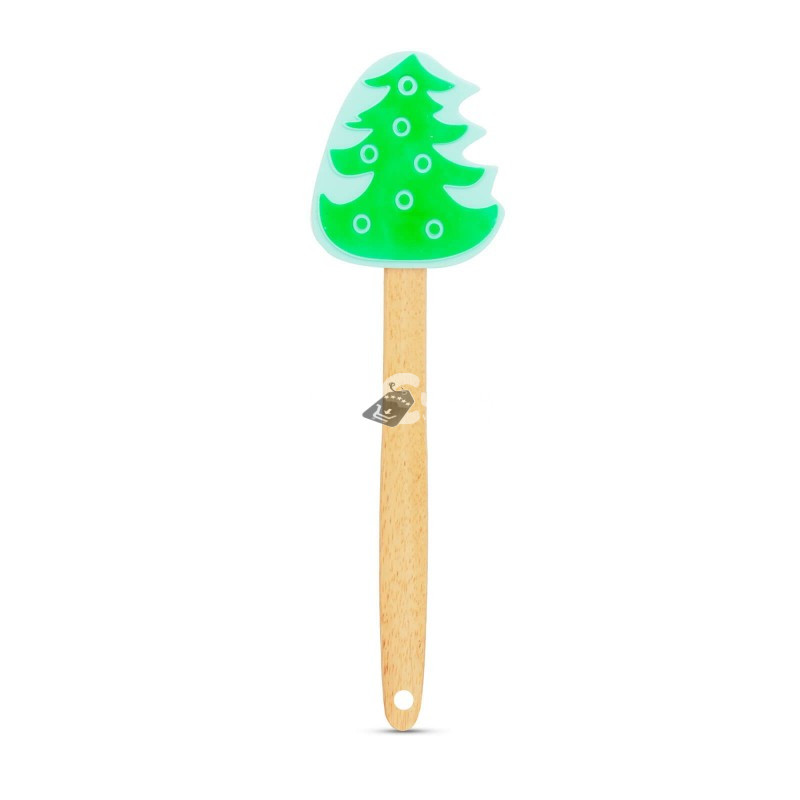 Karácsonyi szilikon spatula - karácsonyfás