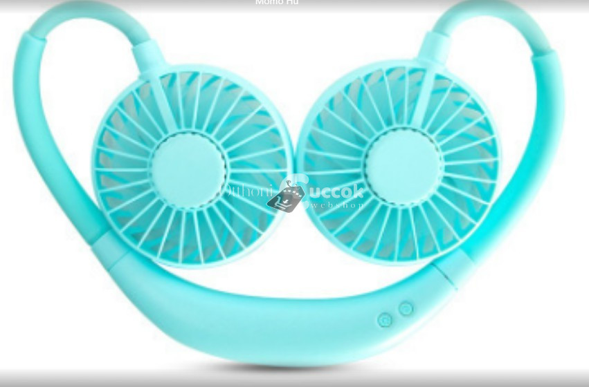 Mini ventilátor, hordozható ventilátor, nyakba akasztható ventilátor - Kék
