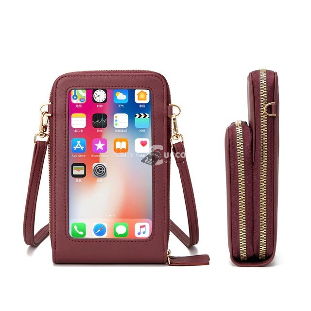 Mobil táska két fiókkal - - burgundi vörös