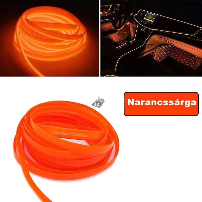 Műszerfal LED Csík, Autós dekor szalag - Narancs