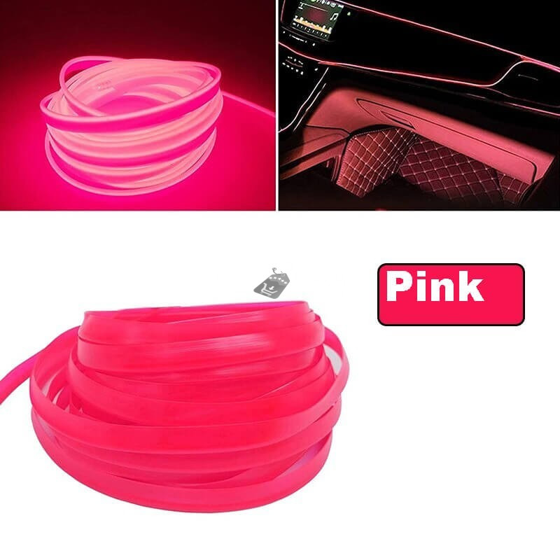 Műszerfal LED Csík, Autós dekor szalag - Pink