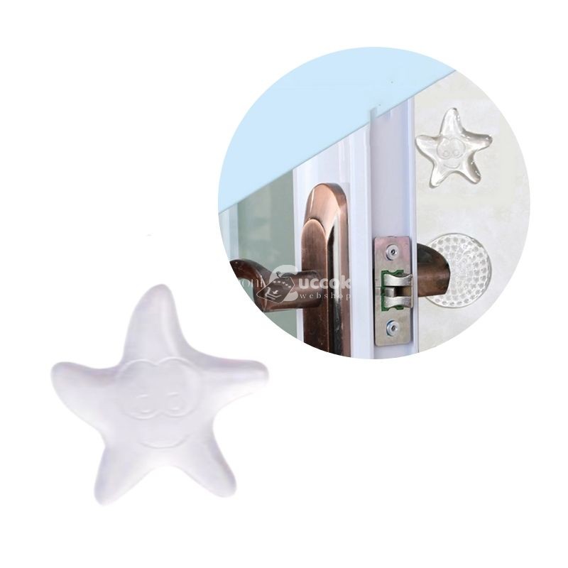 Öntapadós szilikon (csillag forma) ajtóütköző (10 db) 