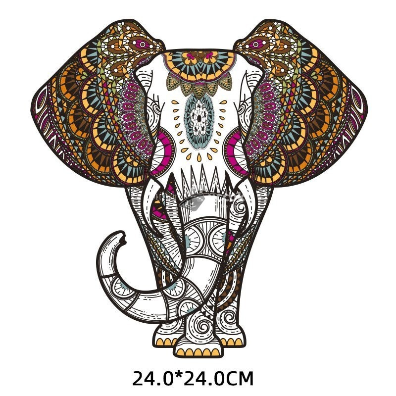 Ruhára vasalható matrica - elefánt
