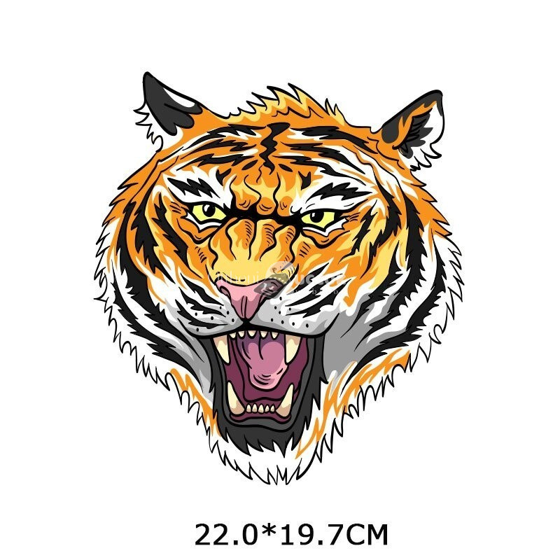 Ruhára vasalható matrica - narancssárga tigris