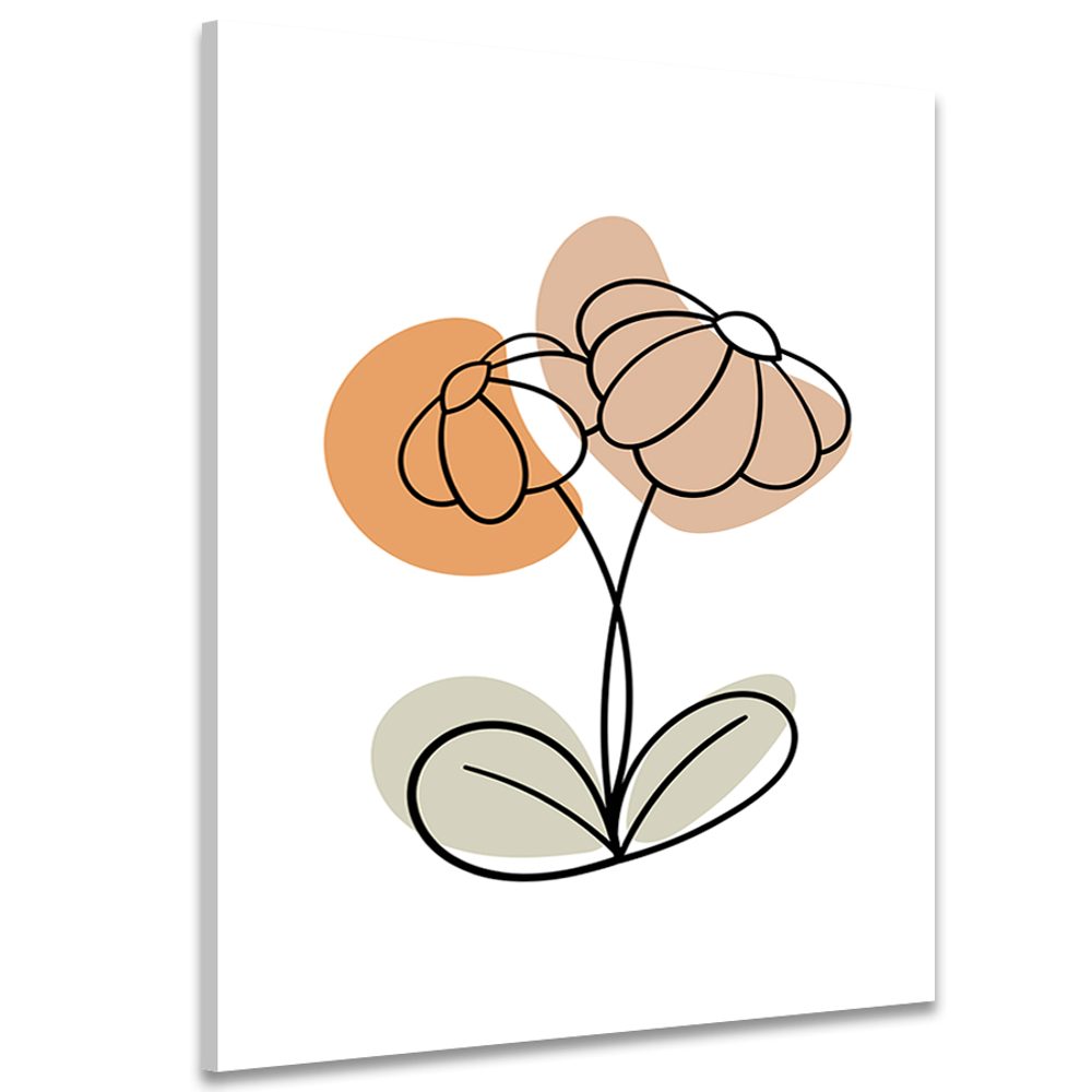 Kép minimalista virág fehér háttéren No1