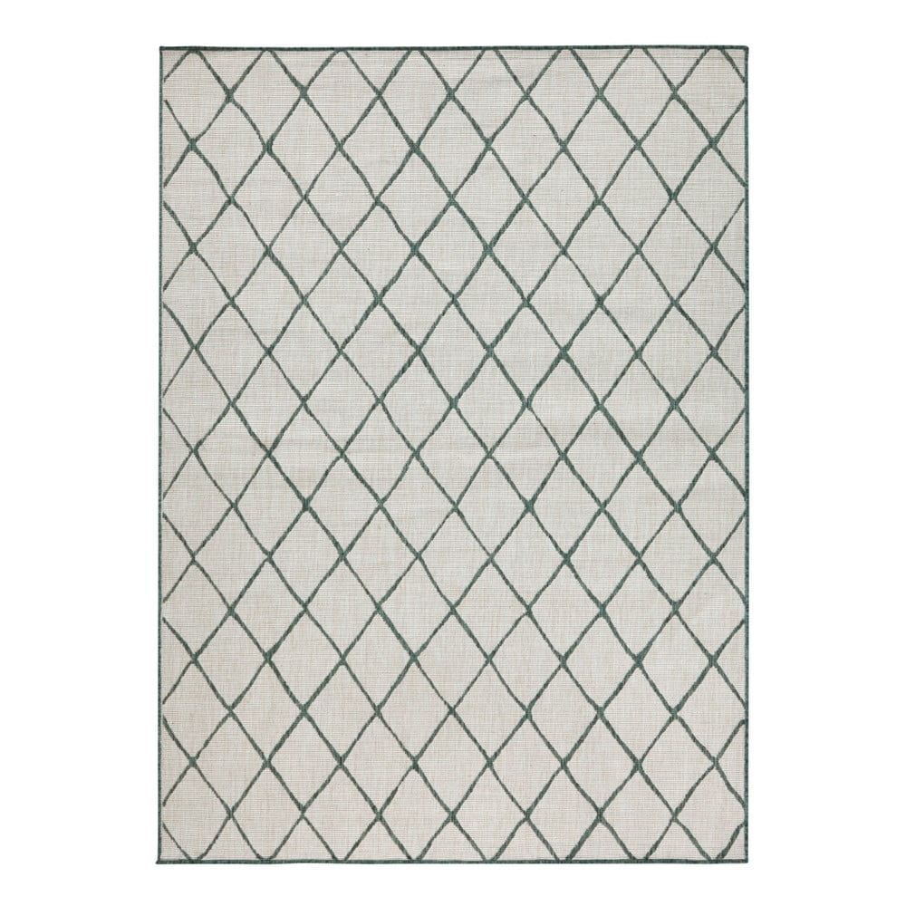Malaga zöld-krémszínű kültéri szőnyeg, 160 x 230 cm - NORTHRUGS
