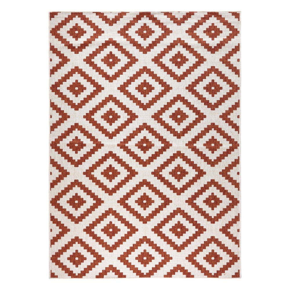 Malta barna-krémszínű kültéri szőnyeg, 80 x 150 cm - NORTHRUGS
