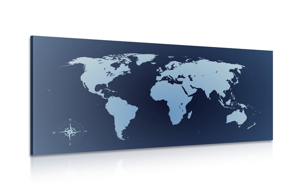 Kép világ térkép kék színben