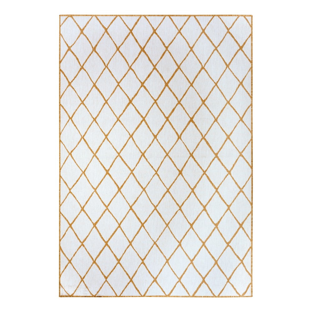 Okkersárga-fehér kültéri szőnyeg 80x150 cm Malaga – NORTHRUGS