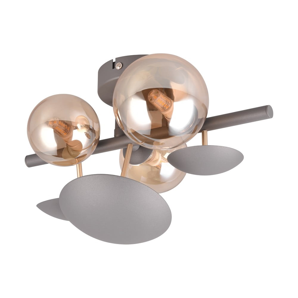 Szürke-aranyszínű fali lámpa Bubble – Trio Select