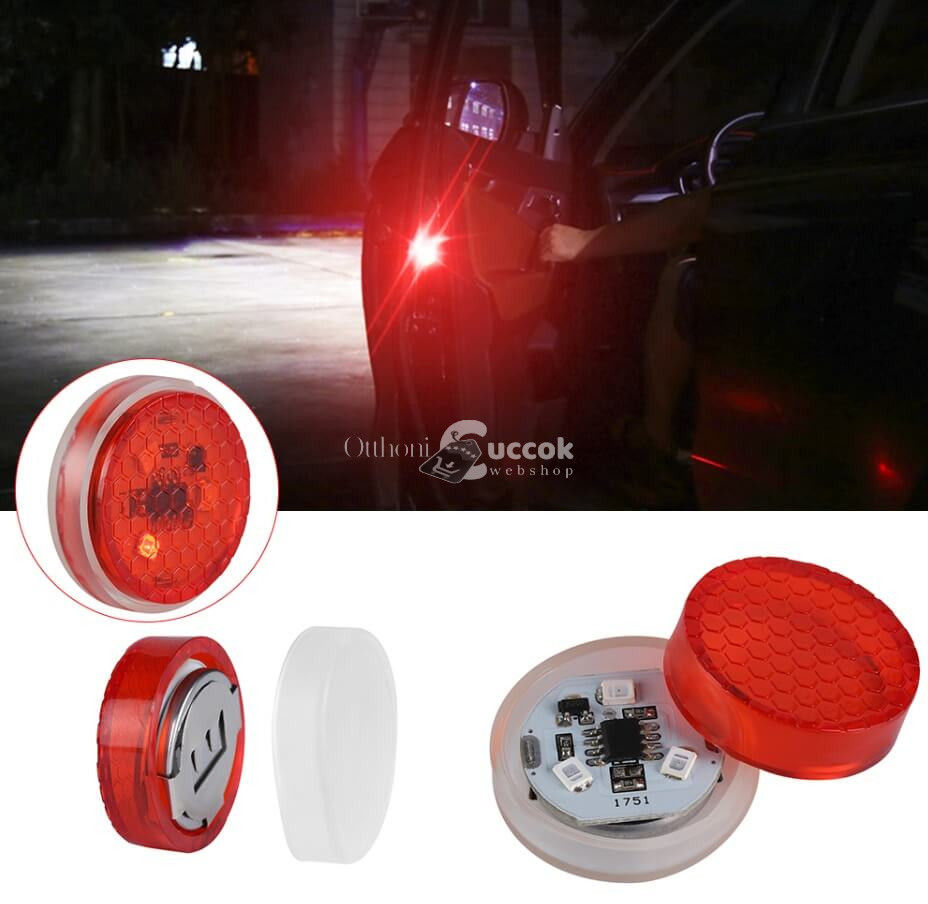 Autóajtó LED figyelmeztető lámpa (2db)