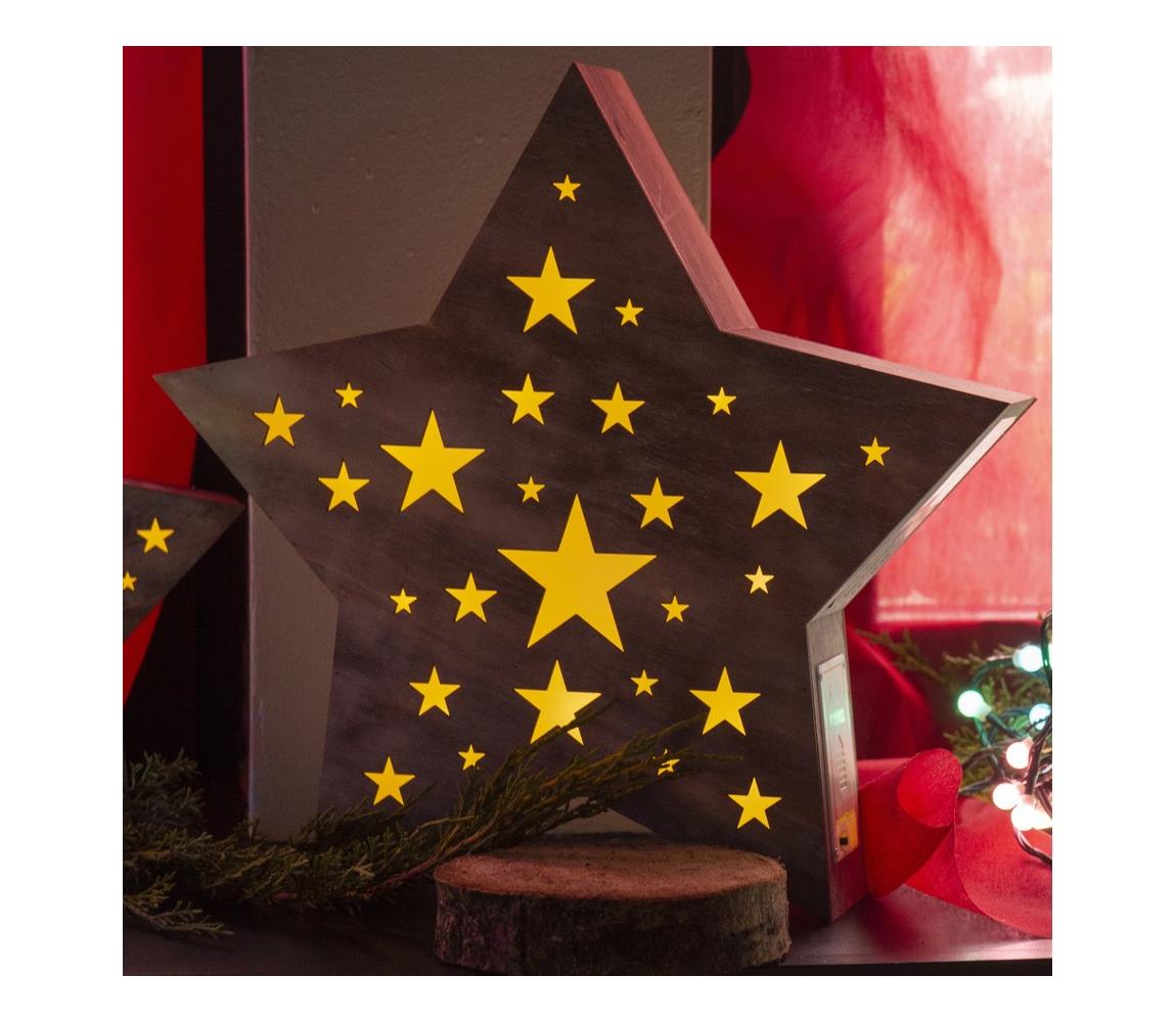  LED Karácsonyi dekoráció LED/2xAAA csillag 