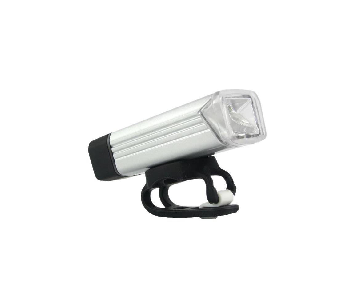  LED Újratölthető kerékpáros lámpa LED/5W/3,7V IPX4 1200 mAh ezüst 