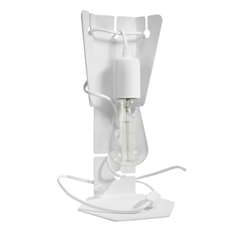 Fehér asztali lámpa (magasság 31 cm) Viking – Nice Lamps