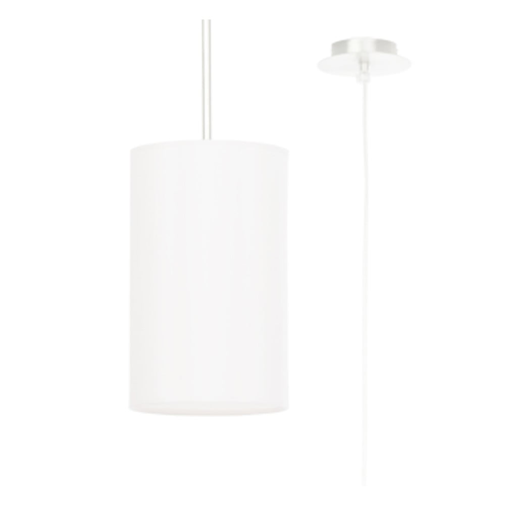 Fehér függőlámpa textil búrával ø 15 cm Volta – Nice Lamps