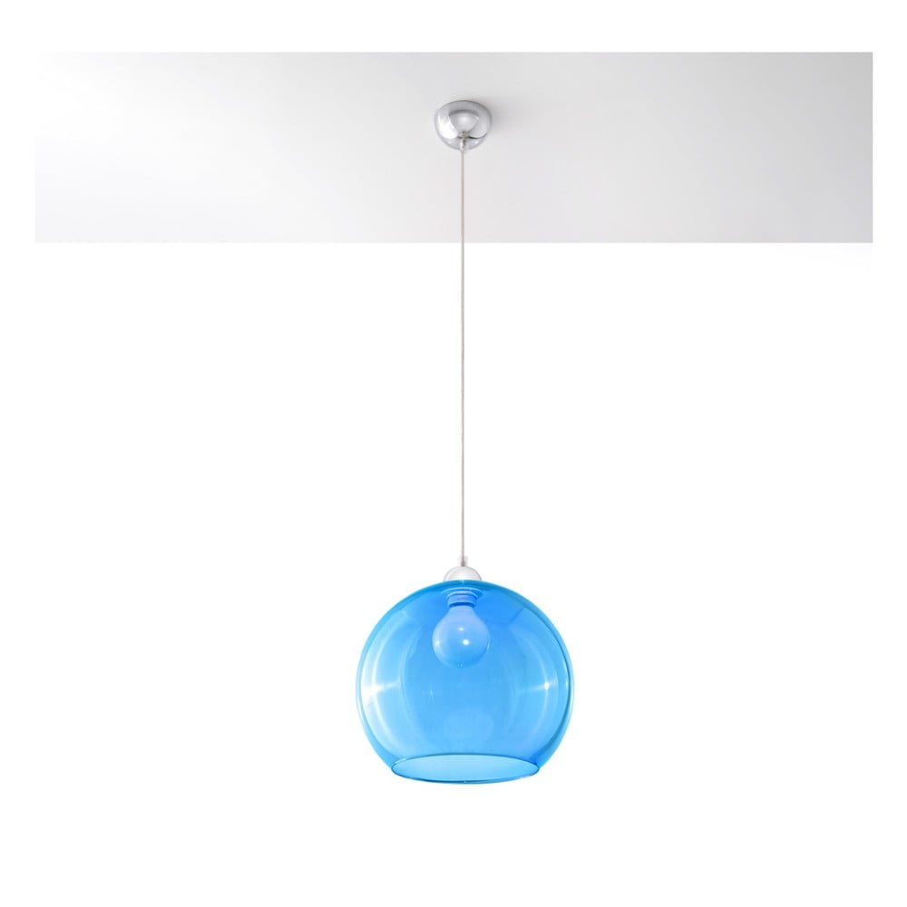 Kék függőlámpa üveg búrával ø 30 cm Bilbao – Nice Lamps