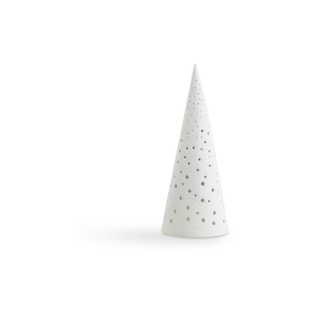 Nobili fehér csontporcelán karácsonyi gyertyatartó, magasság 25,5 cm - Kähler Design
