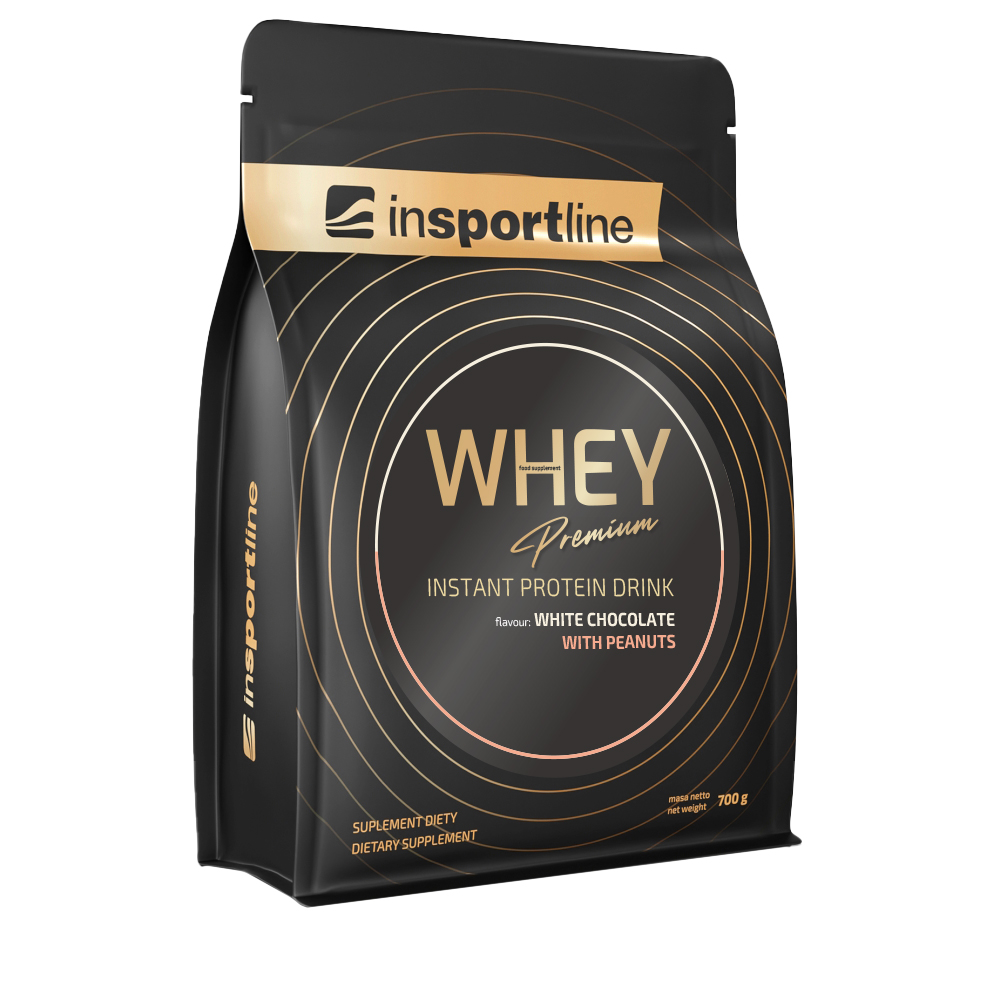 Protein inSPORTline WHEY Premium 700g  fehércsokoládé földimogyoróval