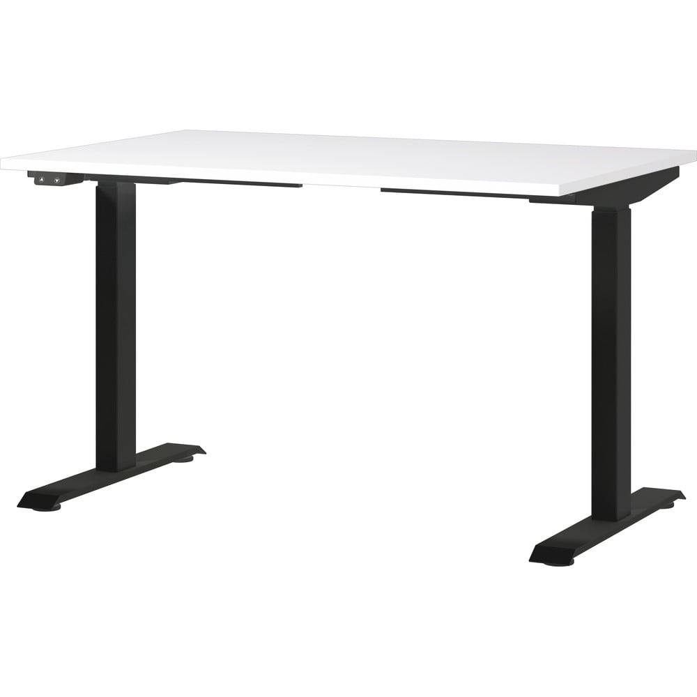 Íróasztal elektromosan állítható magassággal, fehér asztallappal 80x120 cm Jet – Germania