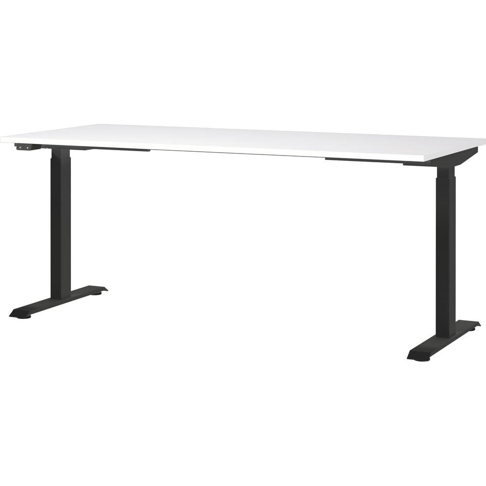 Íróasztal elektromosan állítható magassággal, fehér asztallappal 80x180 cm Jet – Germania