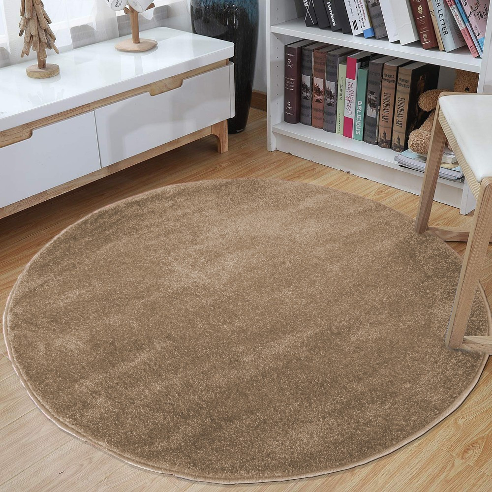 Bézs színű kerek szőnyeg Szélesség: 100 cm | Hossz: 100 cm