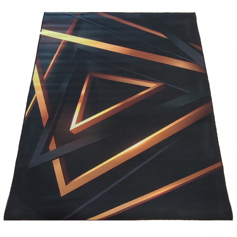 Fekete szőnyeg arany mintával Szélesség: 60 cm | Hosszúság: 100 cm