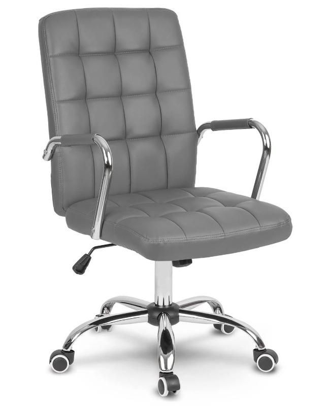 Bőr irodai szék G401 - szürke