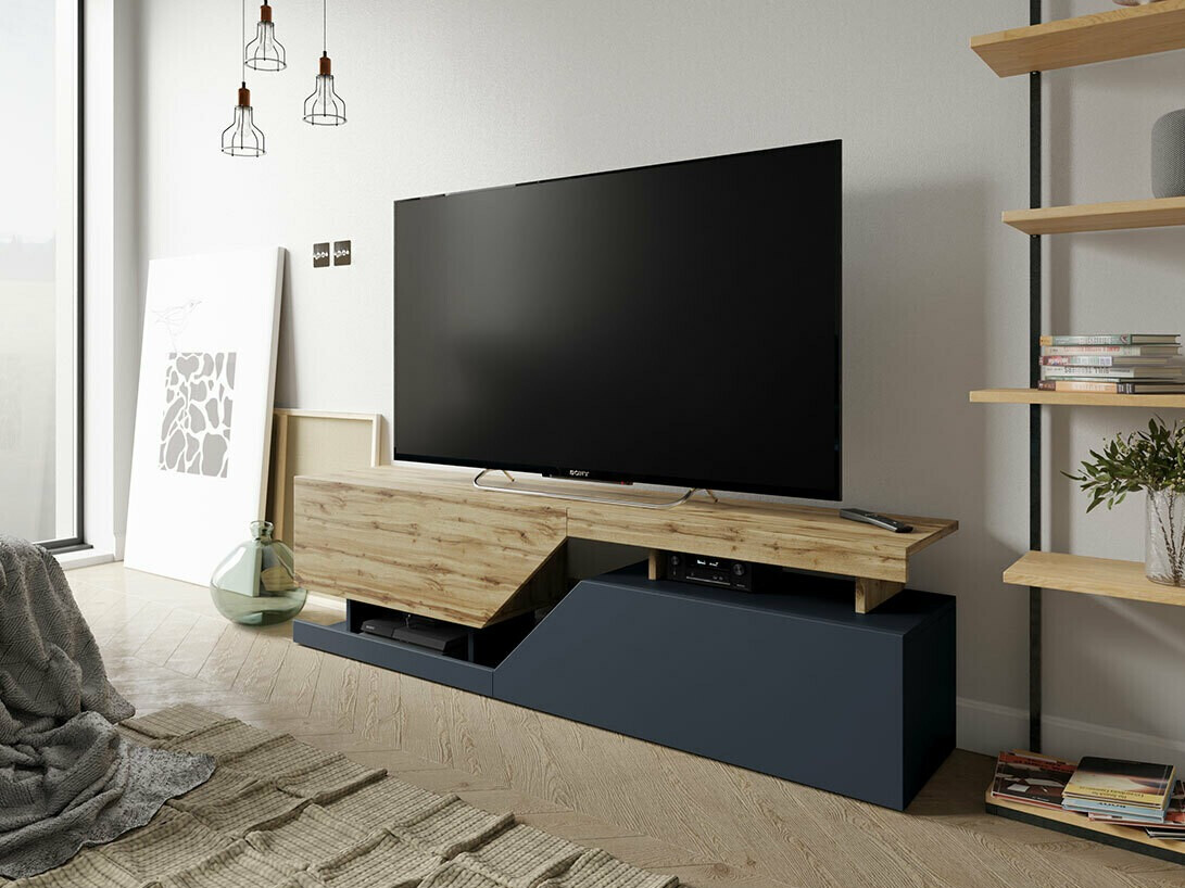 Tv asztal Utica 102 (Antracit + Wotan tölgy)