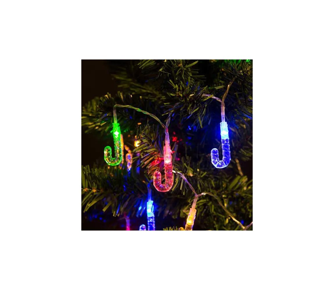  LED Karácsonyi lánc 20xLED 2,25m többszínű pálca 