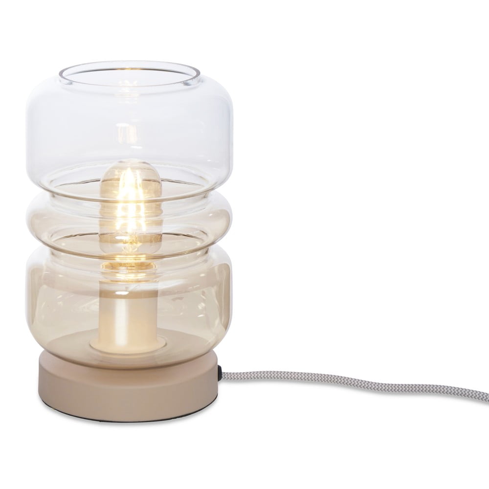 Barna asztali lámpa üveg búrával (magasság 23 cm) Verona – it's about RoMi