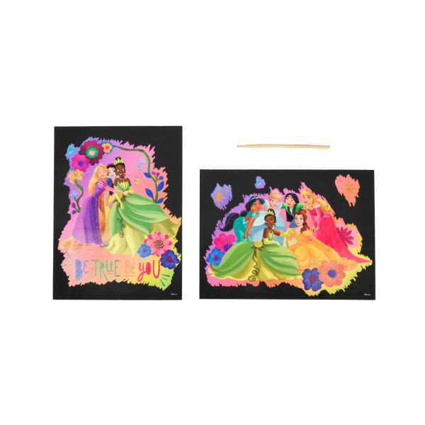 Canenco: Disney hercegnők, Képkarc poszter - 26 x 19,5 cm, 2 db-os