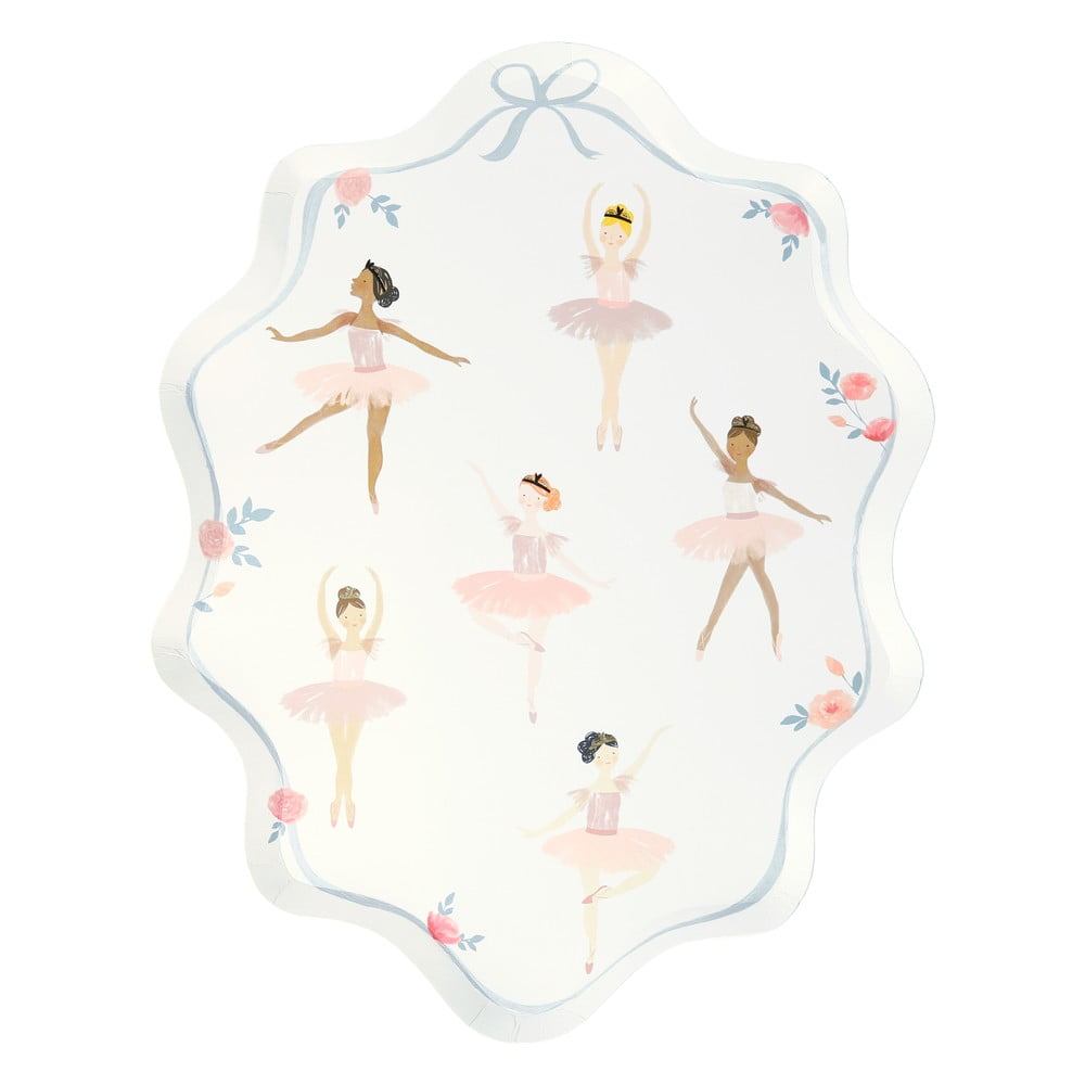 Egyszer használatos papír  tányér készlet 8 db-os Ballerina – Meri Meri