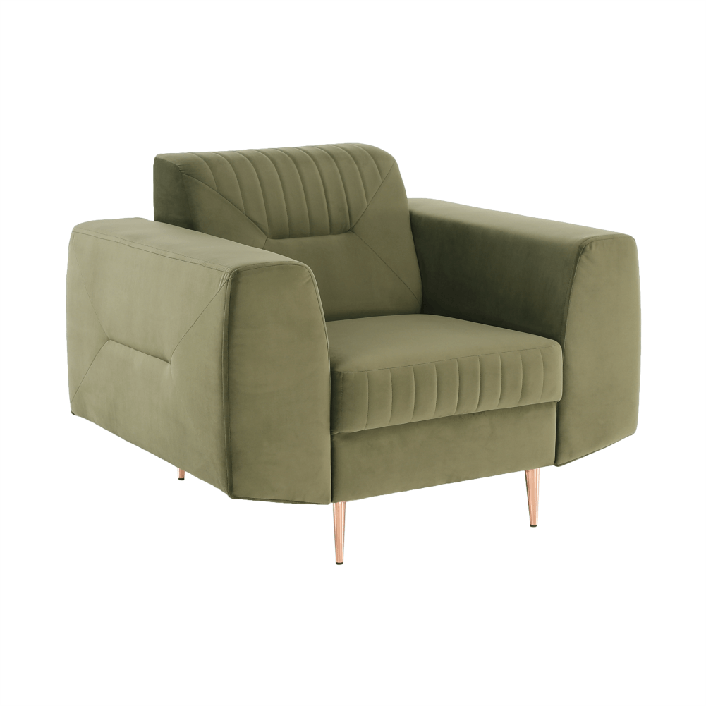 Fotel, zöld/réz, LEXUS