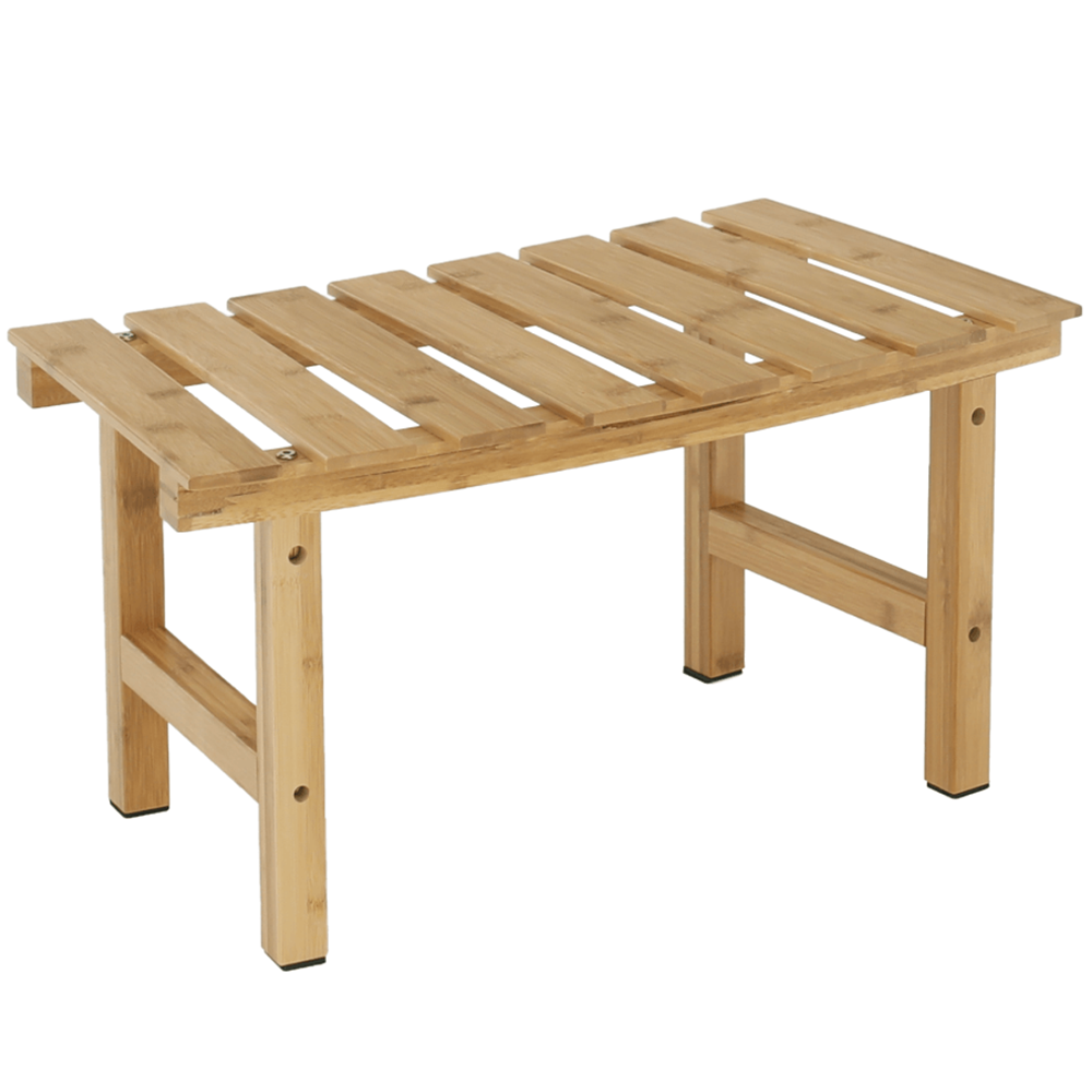Íves kisasztal pezsgőfürdőhöz, természetes bambusz, VIREO TYP 3