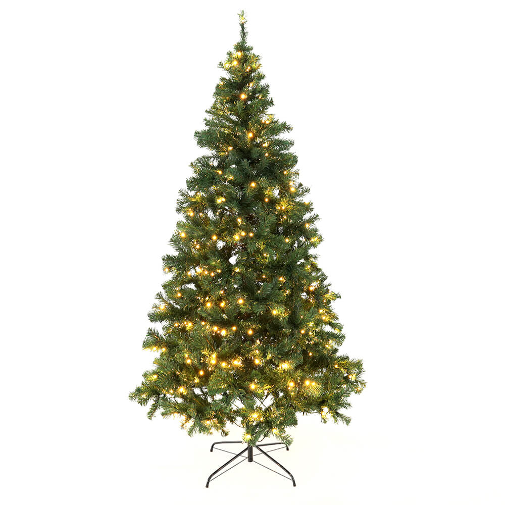Karácsonyfa fényekkel, zöld, 220cm, LED450, CHRISTMAS TYP 5
