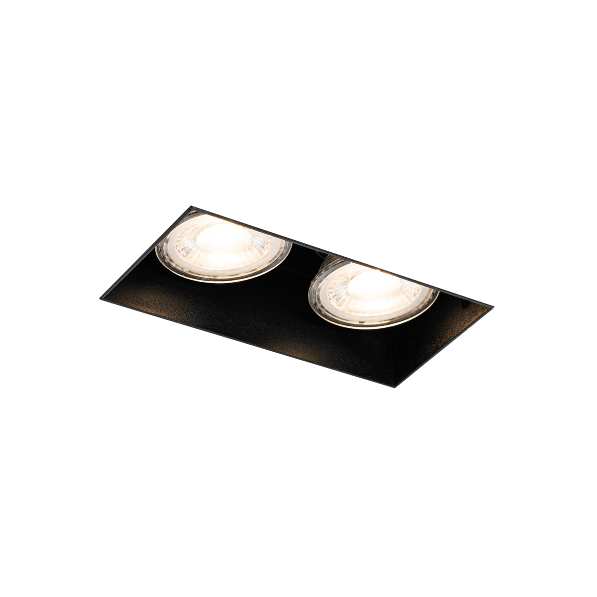 Modern, süllyesztett spotlámpa, fekete GU10 keret nélküli 2 lámpás - Oneon