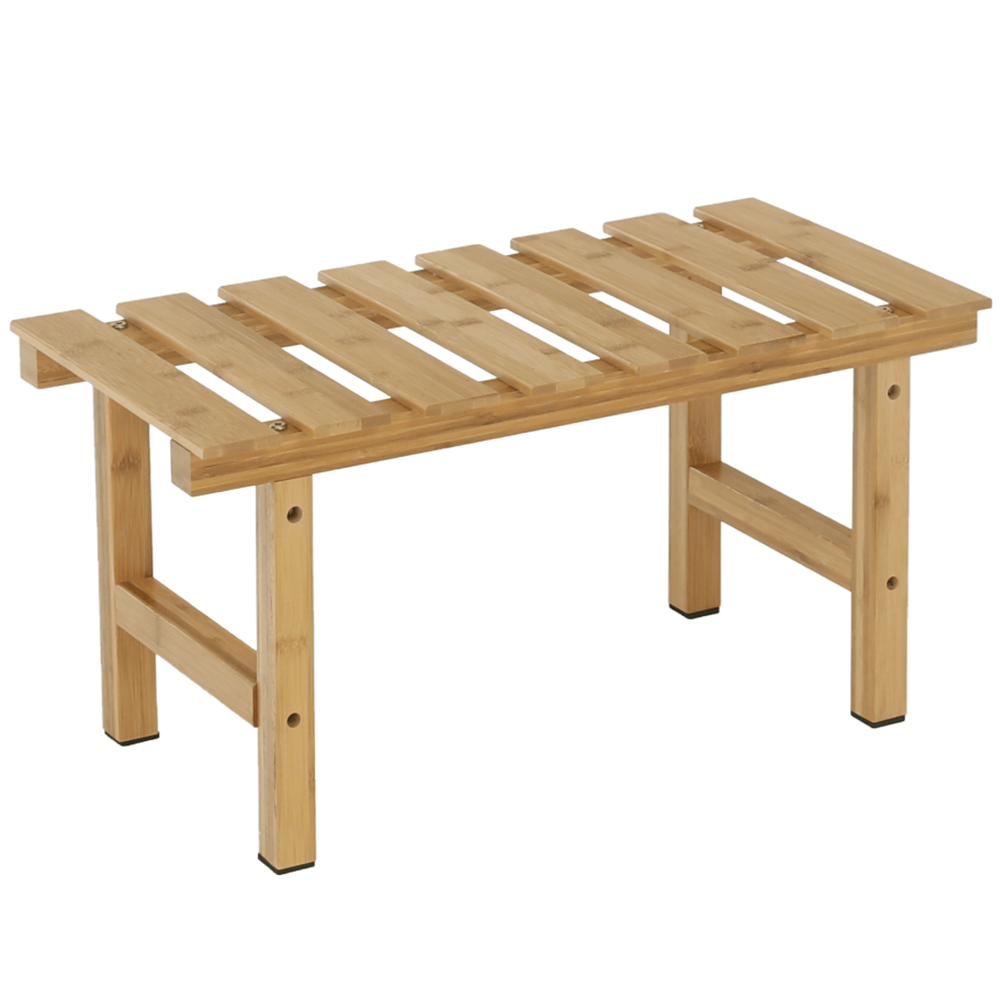 Téglalap alakú kisasztal pezsgőfürdőhöz, természetes bambusz, VIREO TYP 4