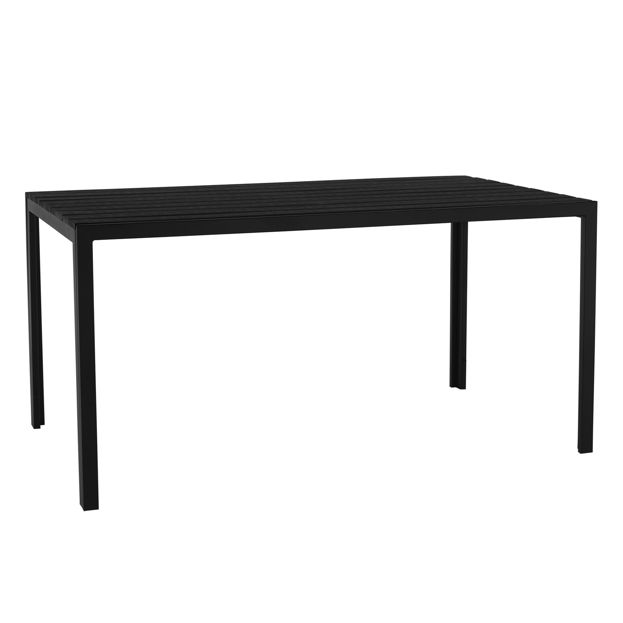 Kerti asztal, 150 cm, fekete, ABELO