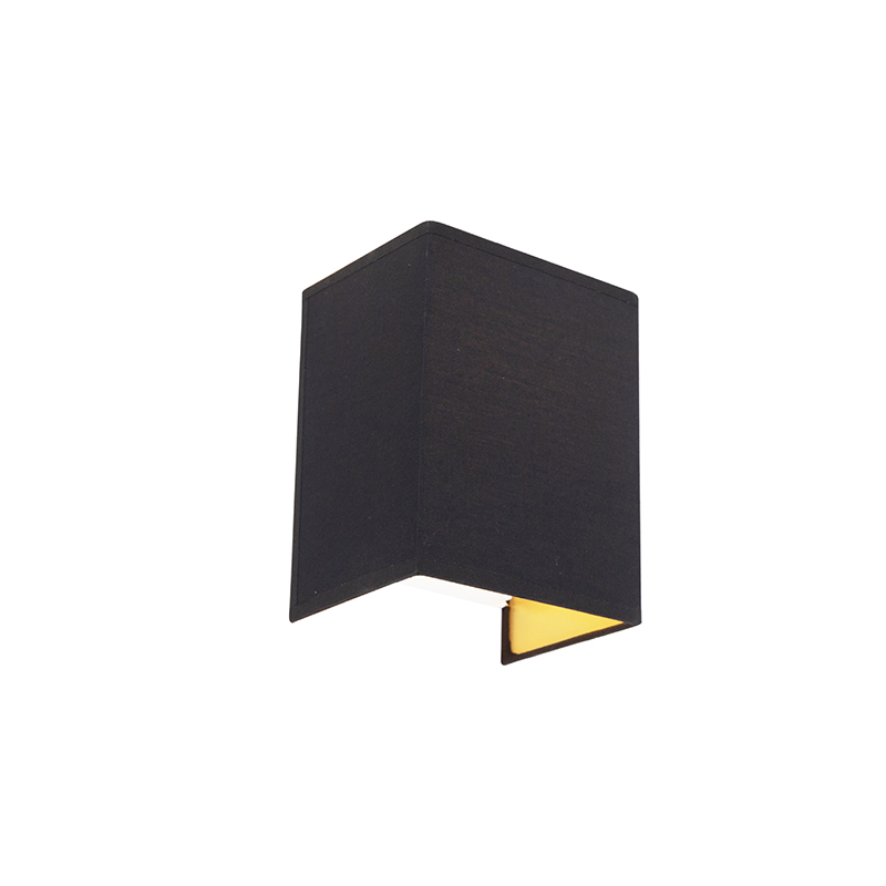 Modern fali lámpa fekete és arany - Vete