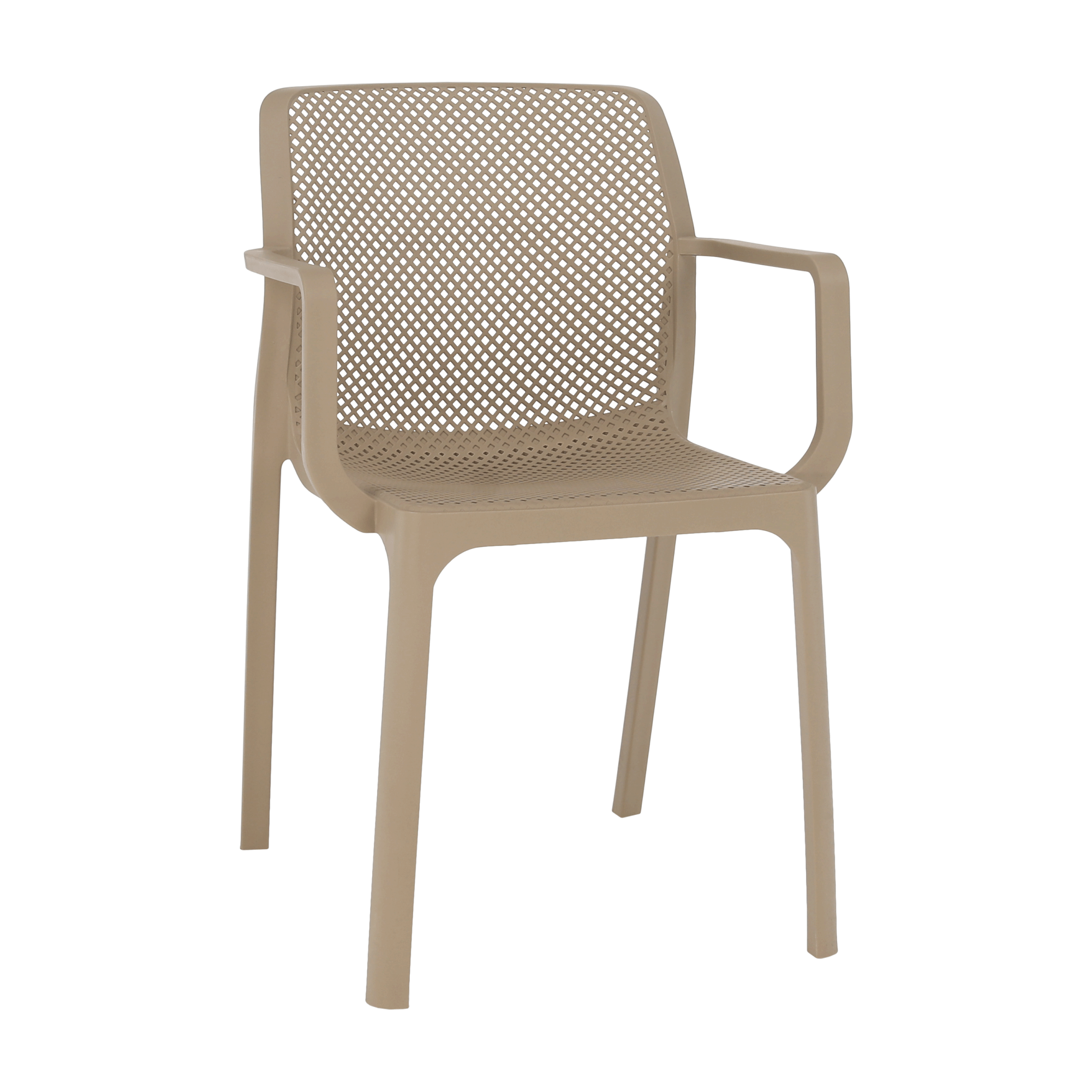 Rakásolható szék, szürkésbarna taupe/műanyag, FRENIA