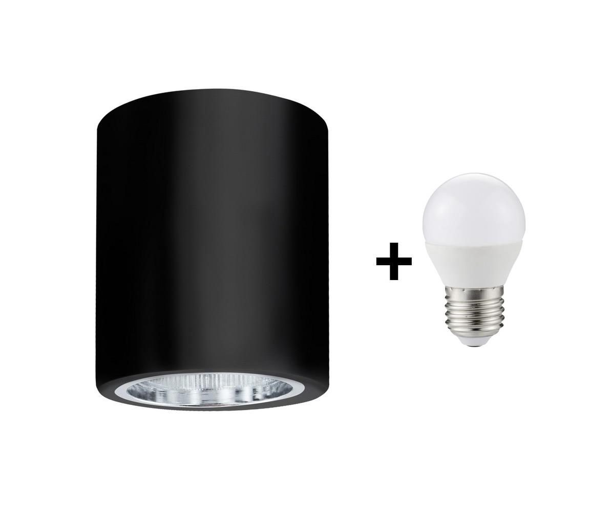 LED Mennyezeti lámpa JUPITER 1xE27/6W/230V 120x98 mm fekete 