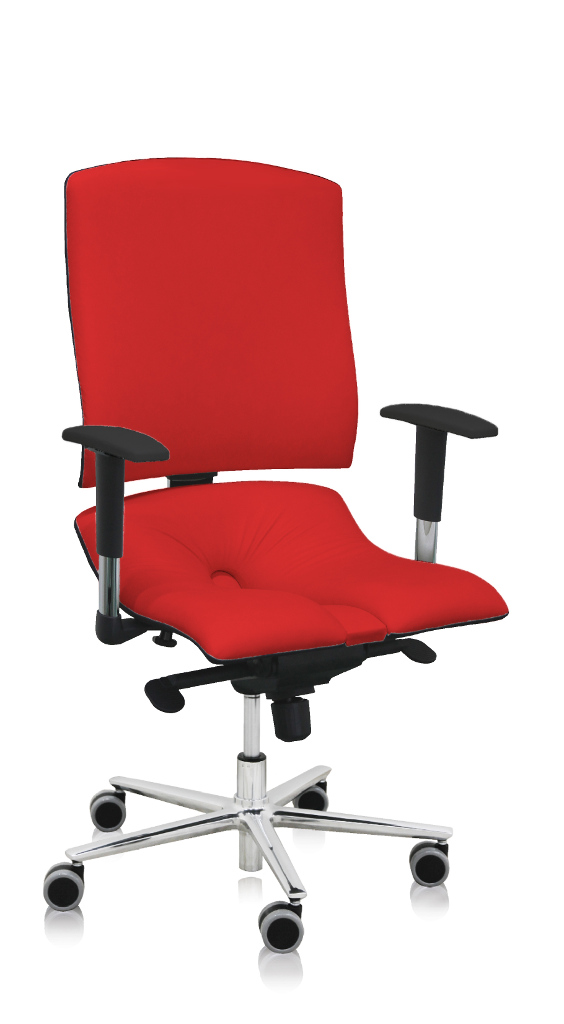 Asana Steel Standard ergonomikus irodai szék Kárpit színe: ECO-bőr Piros 582, Kartámla: kartámla nélküli