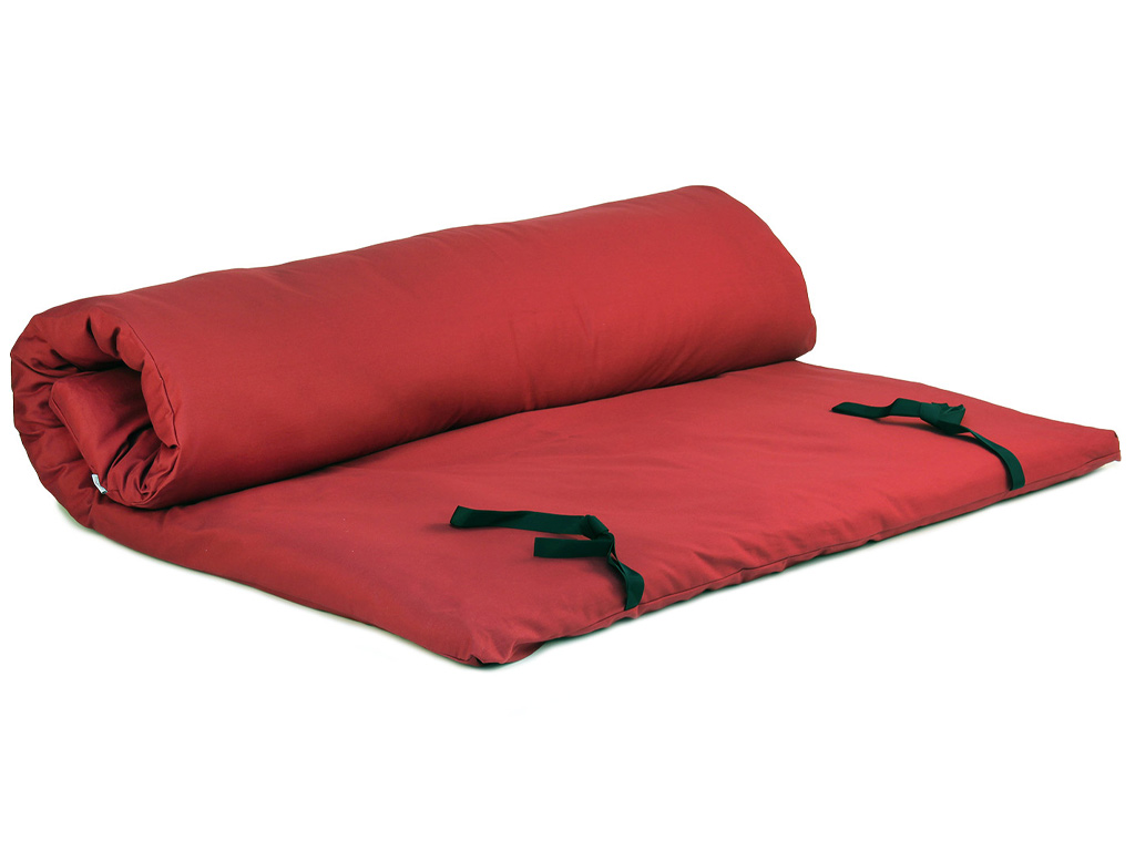 BODHI Shiatsu masszázsmatrac futon levehető huzattal (XL-XXL) Szín: bordó (burgundy), Méretek: 200 x 200 cm